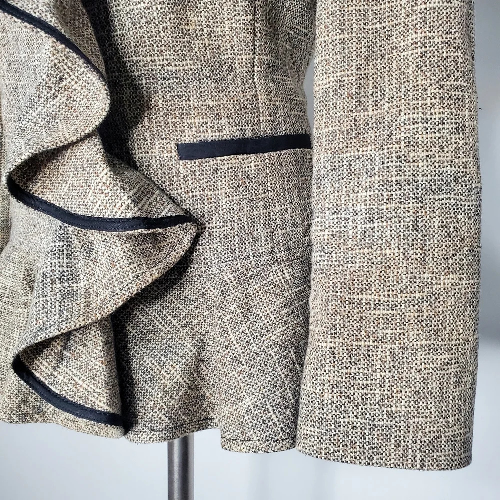 🚫SOLD - RED Valentino RARE Ruffled Tweed Blazer Jacket - Picture 5 of 14